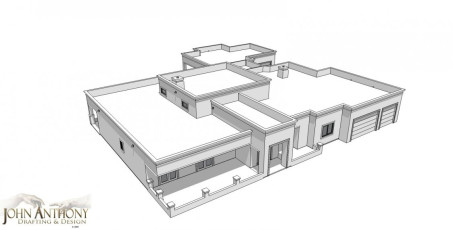 Custom home drafting model in 3D in East Phoenix, AZ