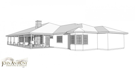 Photorealistic 3D drafting model for custom homes in Montana