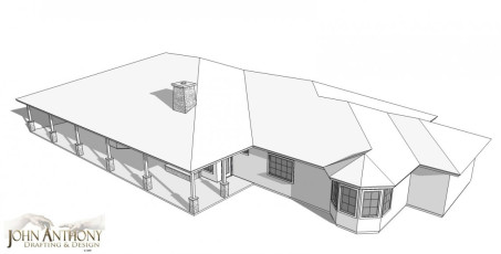 Photorealistic drafting model in 3D for custom homes in Montana
