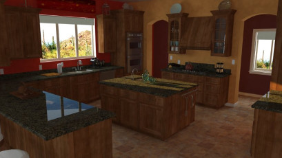 Interior rendering example for a custom home in Cave Creek AZ
